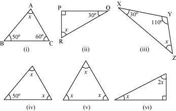 The Triangle and its Properties worksheet for class 7